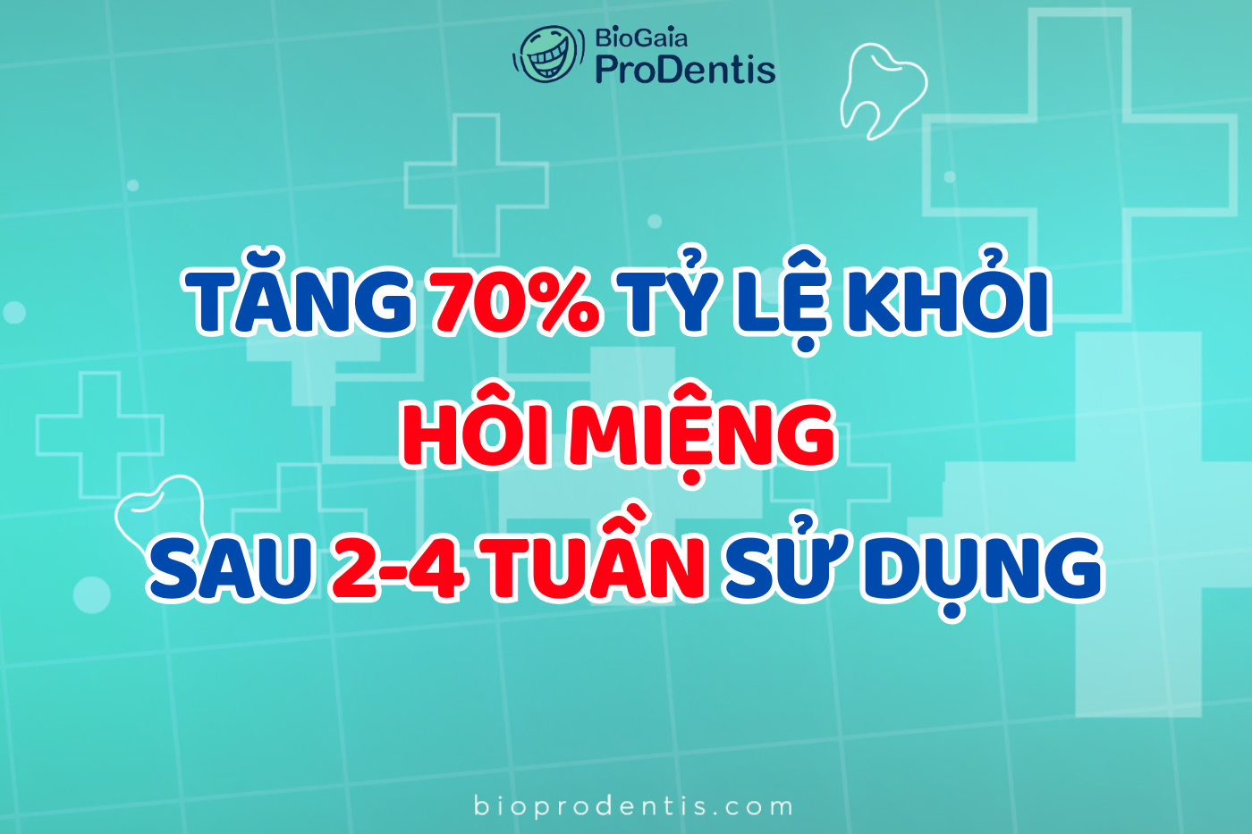 BioGaia Prodentis được chứng minh làm tăng 70% tỷ lệ khỏi hôi miệng sau 2-4 tuần