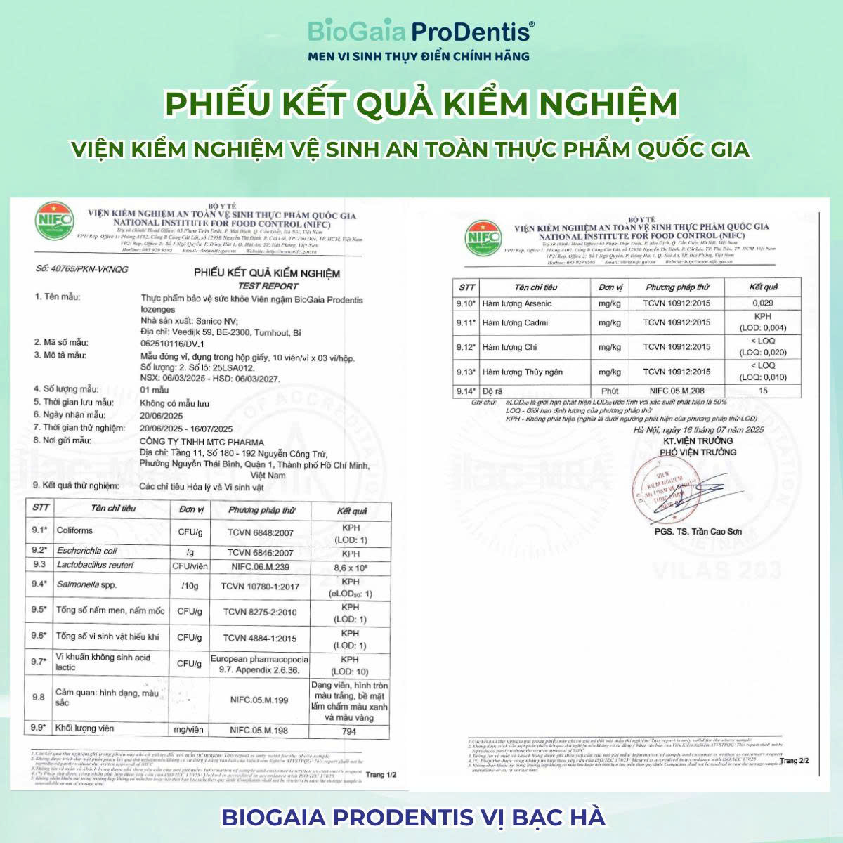 Men vi sinh BioGaia Prodentis – Nhập khẩu chính hãng Thuỵ Điển