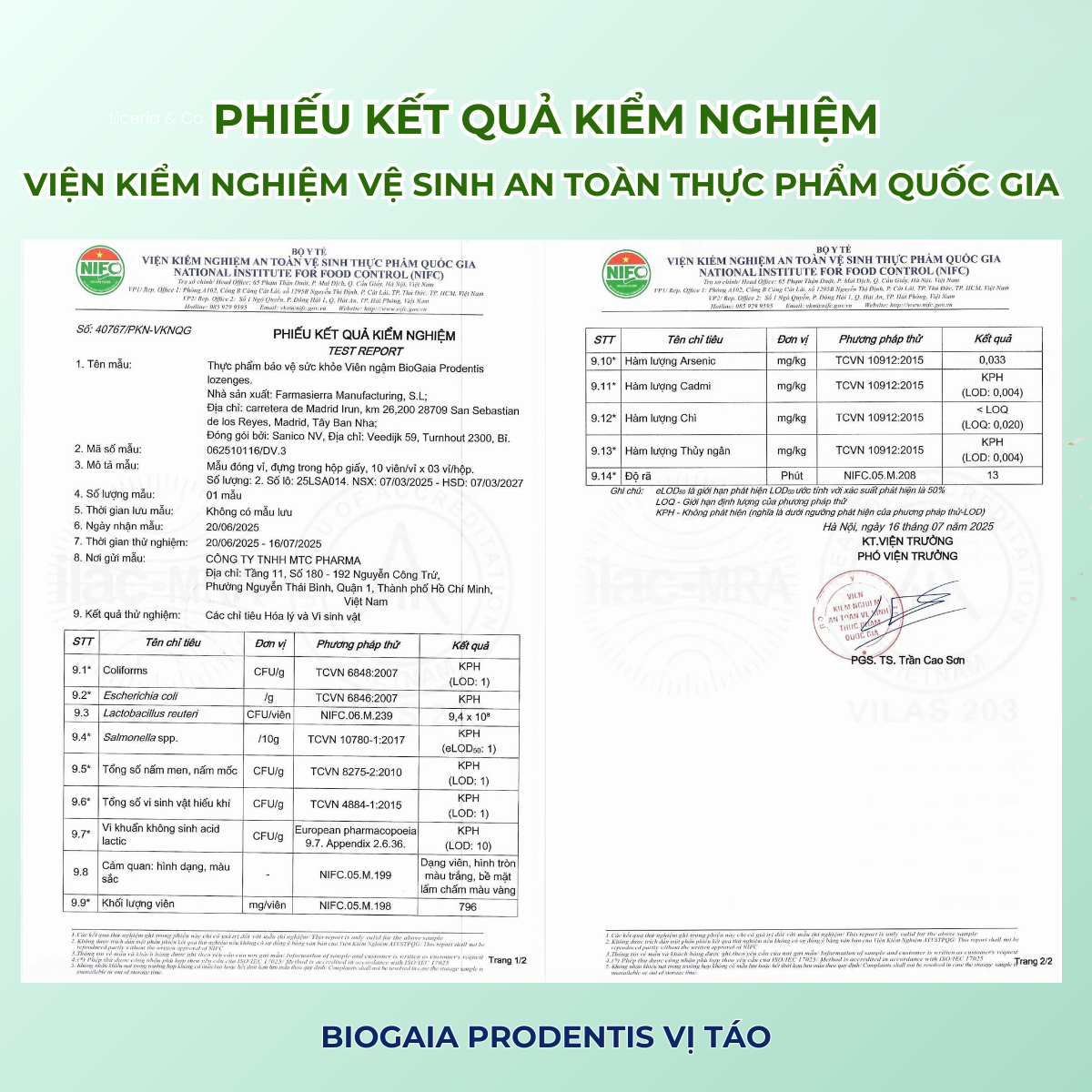 Men vi sinh BioGaia Prodentis – Nhập khẩu chính hãng Thuỵ Điển