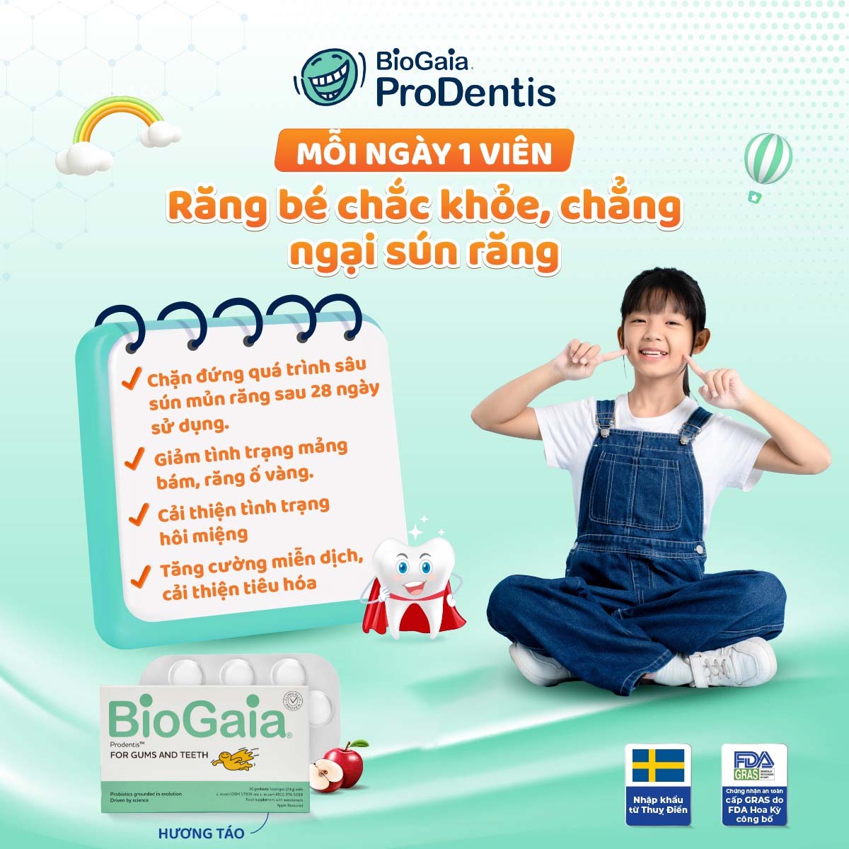 Dự phòng và cải thiện sâu răng cho trẻ